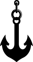tow hook silhouette vector illustration