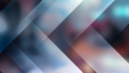 Modern corporate background with a sleek geometric overlay on a blurred abstract scene with bokeh lights