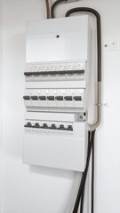 Electrical panel mounted on a wall