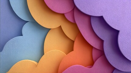 Colorful overlapping abstract shapes creating textured background pattern