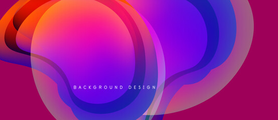 Abstract dynamic background. Vivid colors blend, creating flowing shapes. Modern design evokes energy, movement, visual appeal.