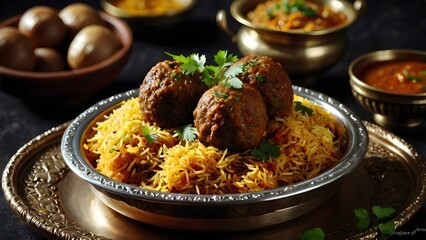 kofta briyani  with chatni