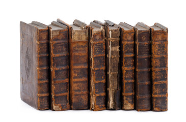 Old bible books, isolated on white background.
