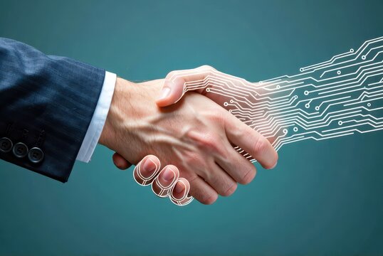 Digital transformation business collaboration modern office graphic design professional environment close-up view conceptual innovation