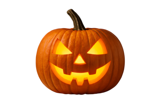 Halloween pumpkin isolated on transparent background 