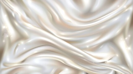 Obraz premium Elegant silk fabric texture with soft smooth folds and shimmering highlights for backgrounds and design projects