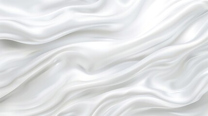 Fototapeta premium Elegant White Silk Fabric Texture with Soft Waves and Subtle Shimmer for Background or Textile Design