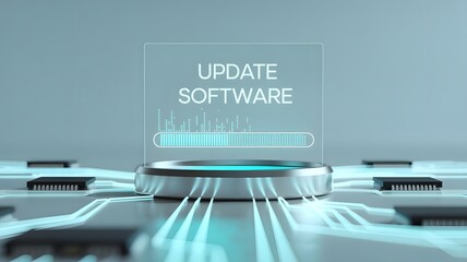 Update software application upgrade technology concept. Software update or Operating system, patch update, updating progress bar, Install app patch, new version, Improved security, program downloading