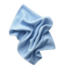 Light-blue fabric draped, top view
