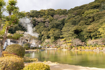 inside of Hells of Beppu which consist of seven kinds of hot springs