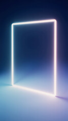 A neon gradient frame glows around the edges on deep navy, leaving a clean center for text. Versatile for stories, reels and hero banners.