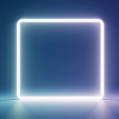 A neon gradient frame glows around the edges on deep navy, leaving a clean center for text. Versatile for stories, reels and hero banners.