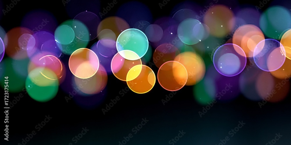 Aufkleber abstract colorful bokeh bubbles shimmering on a luxurious texture background for festive designs