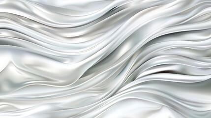Fototapeta premium Shimmering Silver Silk Fabric Waves Creating a Luxurious and Elegant Background for Design and Decoration Projects