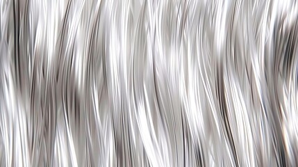 Smooth Silvery Metallic Wave Pattern with Flowing Texture Ideal for Backgrounds in Modern Design and Art Applications
