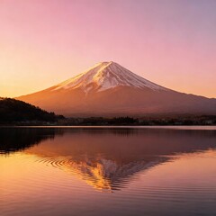 Mount Sunrise Reflection on Lake