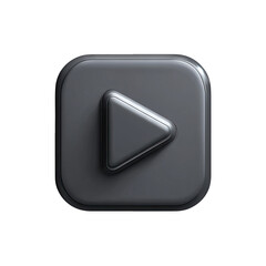 Dark gray square button with play triangle icon