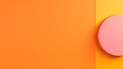 Bright and Bold Geometric Shapes on Vibrant Orange and Yellow Background for Creative Design Projects