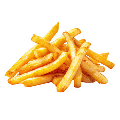 Golden french fries pile