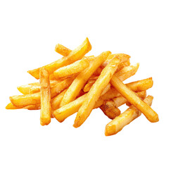 Golden-brown french fries piled high