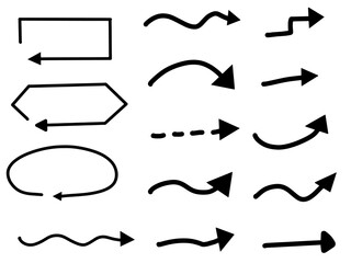 カラフルな矢印のセット