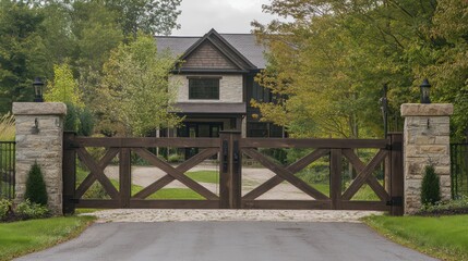 Rustic farmhouse gate design