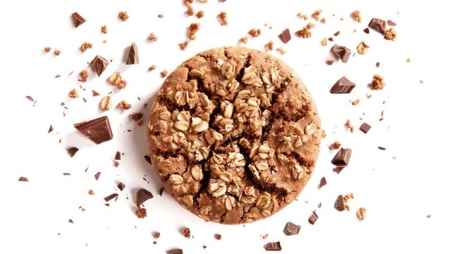 A partially eaten cookie, a snack with a bite taken out