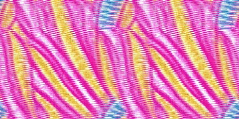 Bright tropical harlequin textured border. Summer vibe home decor for 60s style banner. 