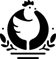 World Egg Day Logo with Chicken Silhouette in Egg Shape