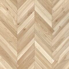 Light beige wooden herringbone flooring
