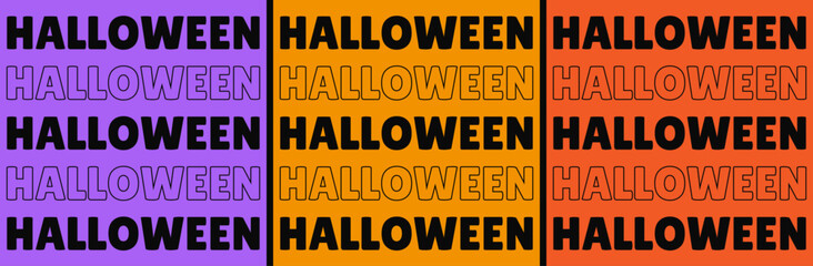 The inscription "Halloween" on a square background. Vector