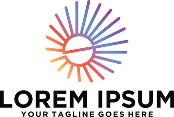 Bright light letter S logo