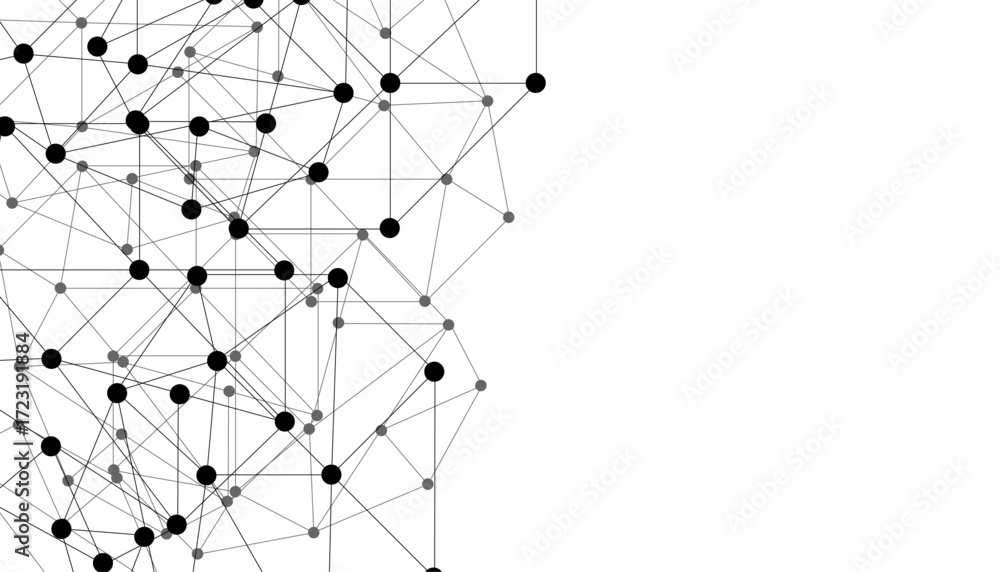 Aufkleber abstract technology dot and line connection digital hi tech design concept background. space for tex