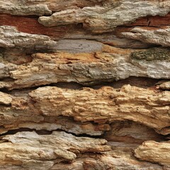Close up of rustic natural seamless wood bark texture