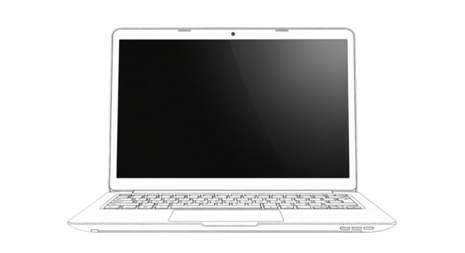 Isolated Laptop illustration for creative design assets and resources for online advertising