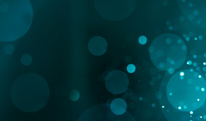 Abstract Blue bokeh defocus glitter blur background.