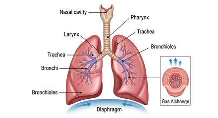 respiratory organs in humans with a description of their names