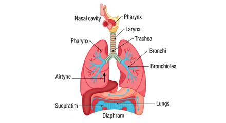 respiratory organs in humans with a description of their names