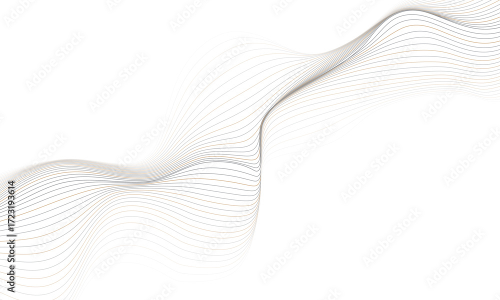 Poster minimal abstract background with curved lines and elegant wave pattern design. digital energy waves 