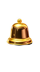 Polished golden bell icon