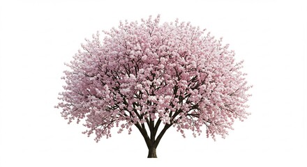 Fototapeta premium 満開桜 優美なピンクの花びら 春の光輝く. AI Generated