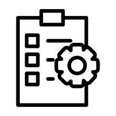 project management line icon