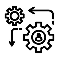 workflow line icon