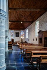 Ennevelin, France le 23 septembre 2025 : Église catholique Saint-Quentin à Ennevelin, village...