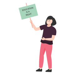 Promote Education Vector Illustration Which can easily edit or modify