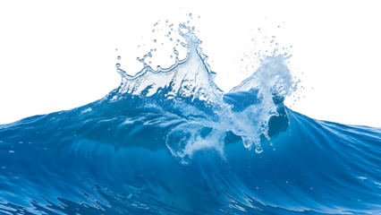 Powerful ocean wave cresting with white foam