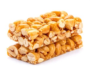 Peanut brittle bar stacked