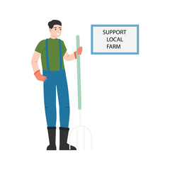 Fototapeta premium Support Farming Vector Illustration Which can easily edit or modify
