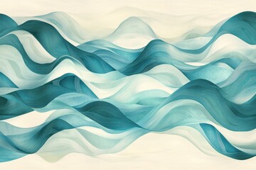 Fototapeta premium The image is a blue and white wave with a lot of detail