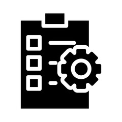 project management glyph icon